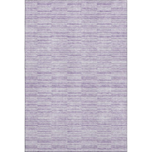 HomeRoots 10' X 14' Striped Area Rug in Plum & Ivory - Washable, UV Protected, Durable & Stain Resistant! 666332
