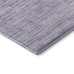 HomeRoots 10' X 14' Striped Area Rug in Plum & Ivory - Washable, UV Protected, Durable & Stain Resistant! 666332