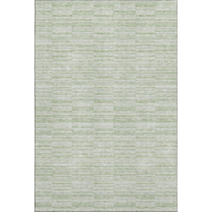 HomeRoots 9' X 12' Stylish Sage and Ivory Striped Area Rug – Durable, Washable, UV-Protected for High-Traffic Spaces 666337