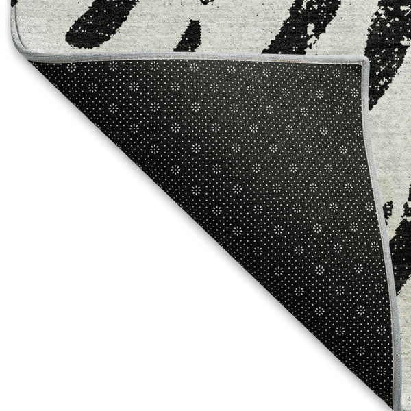 HomeRoots 10' X 14' Ivory and Black Zebra Print Area Rug - Stylish, Durable, Stain-Resistant, UV Protected Design 666392