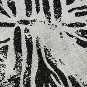 HomeRoots 10' X 14' Ivory and Black Zebra Print Area Rug - Stylish, Durable, Stain-Resistant, UV Protected Design 666392