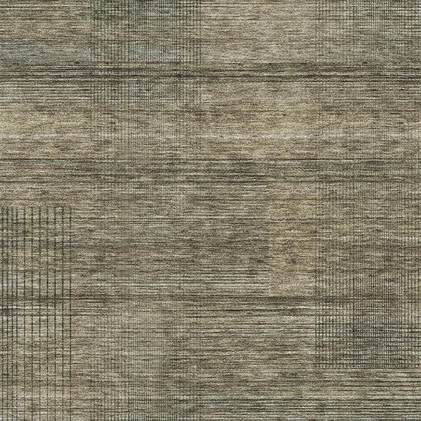 HomeRoots 5' X 8' Striped Area Rug in Brown, Beige & Gray - Washable, UV-Protected, Perfect for Busy Homes! 666454
