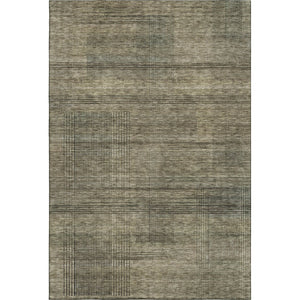 HomeRoots 8' X 10' Striped Area Rug in Brown, Beige & Gray - Washable, UV-Protected & Ideal for High-Traffic Spaces 666456