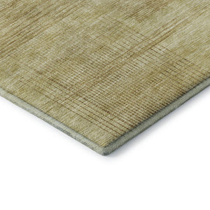 HomeRoots 5' X 8' Gold And Beige Striped Washable Area Rug – UV Protected, Stain Resistant, Durable Style! 666460