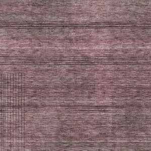 HomeRoots 8' X 10' Striped Washable Area Rug in Merlot & Gray - Durable, UV-Protected, Stain-Resistant Design 666474