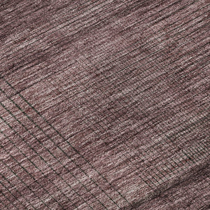 HomeRoots 10' X 14' Merlot and Gray Striped Washable Area Rug - Durable, Stain Resistant, UV Protected Style! 666476