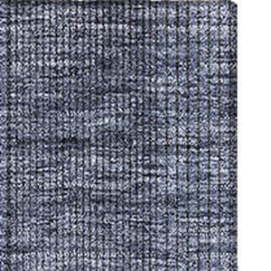 HomeRoots 10' Navy Blue and Gray Striped Washable Area Rug with UV Protection for Stylish High-Traffic Spaces 666482