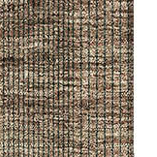 HomeRoots 9' X 12' Stylish Rust and Gray Striped Washable Area Rug with UV Protection for High-Traffic Homes 666493