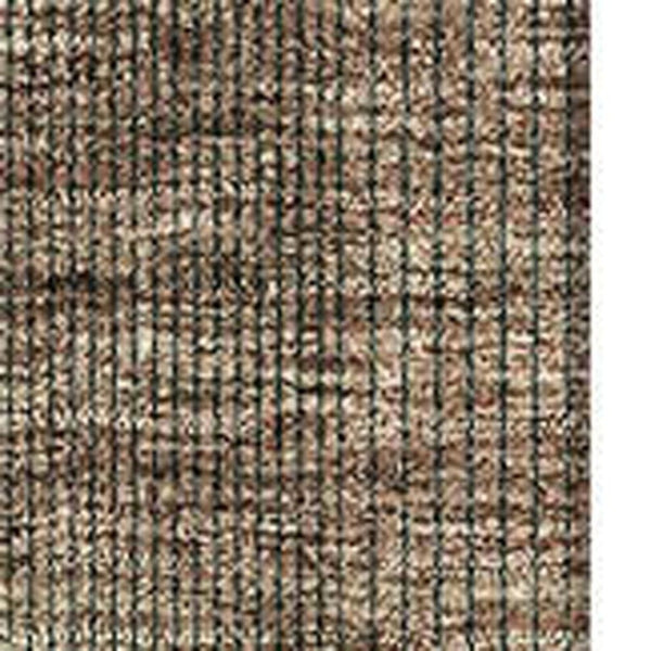HomeRoots 10' X 14' Washable Area Rug in Rust and Gray Stripes – Durable, Stain-Resistant, UV Protected Design 666494