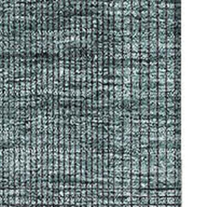 HomeRoots 9' X 12' Teal and Gray Striped Area Rug - Washable, UV Protected, Soft, Durable for High Traffic Spaces 666505