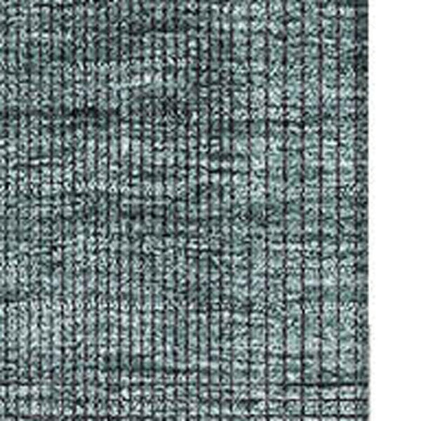 HomeRoots 9' X 12' Teal and Gray Striped Area Rug - Washable, UV Protected, Soft, Durable for High Traffic Spaces 666505