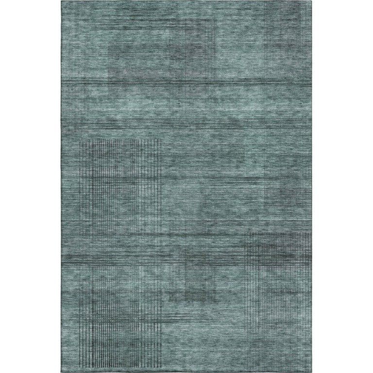 HomeRoots 10 X 14 Striped Polyester Area Rug Washable Uv Protected for Living Rooms 666506