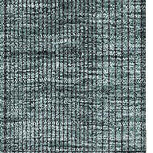 HomeRoots 10' X 14' Stylish Teal and Gray Striped Washable Area Rug with UV Protection for Busy Homes 666506
