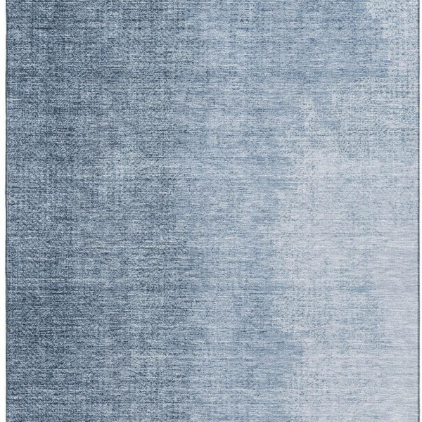 HomeRoots 10' Blue and Ivory Ombre Washable Area Rug - UV Protected, Durable, Stylish for Modern Living Spaces 666590