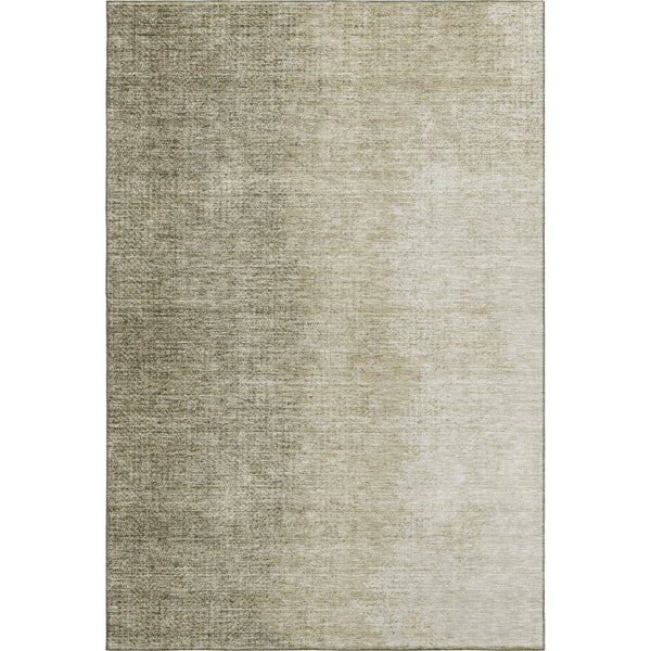 HomeRoots 5' X 8' Brown And Beige Ombre Area Rug - Washable, UV-Protected, Soft, Durable, Ideal for Homes 666592