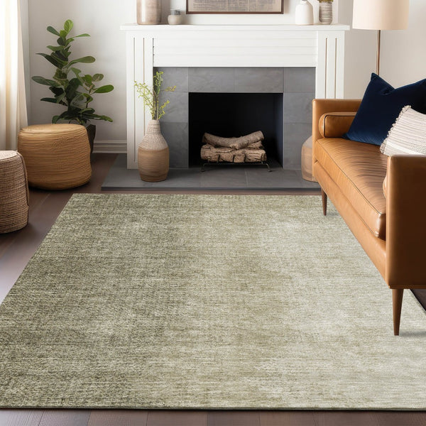 HomeRoots 5' X 8' Brown And Beige Ombre Area Rug - Washable, UV-Protected, Soft, Durable, Ideal for Homes 666592