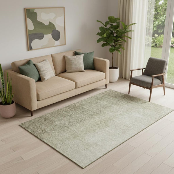 HomeRoots 5' X 8' Brown And Beige Ombre Area Rug - Washable, UV-Protected, Soft, Durable, Ideal for Homes 666592