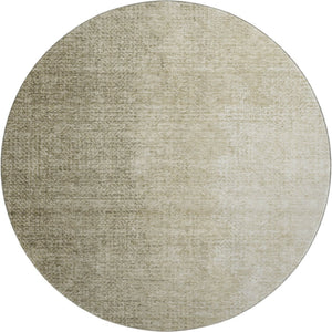 HomeRoots 8' Brown and Beige Ombre Round Rug - Washable, UV Protected, Modern Style for Indoor & Outdoor Use 666593