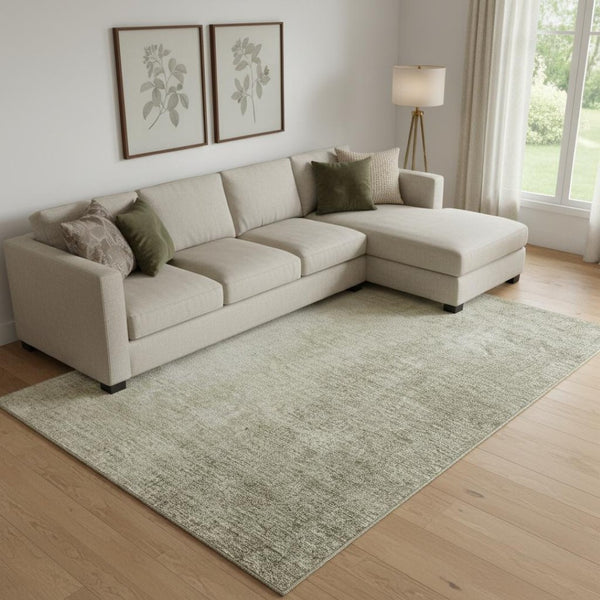 HomeRoots 8' X 10' Brown and Beige Ombre Area Rug - Stylish, Washable & UV-Protected for Modern Living Spaces 666594