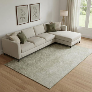 HomeRoots 8' X 10' Brown and Beige Ombre Area Rug - Stylish, Washable & UV-Protected for Modern Living Spaces 666594