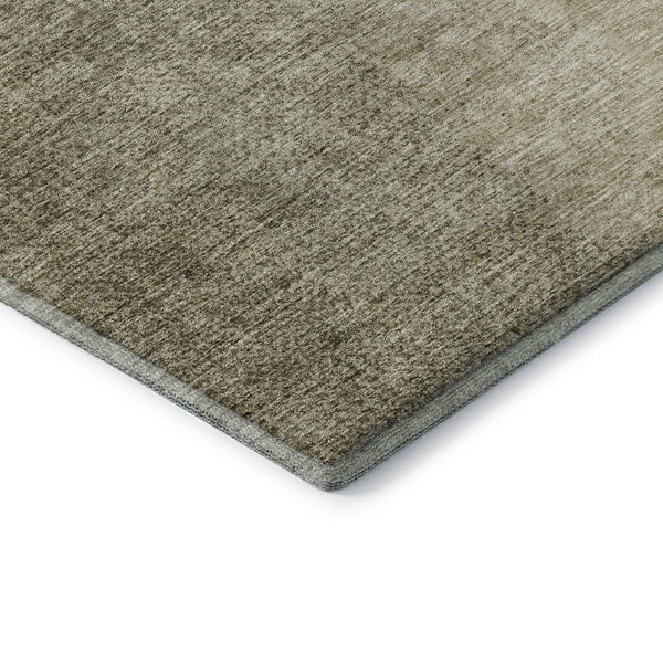 HomeRoots 10' X 14' Ombre Area Rug - Brown & Beige, Washable with UV Protection, Stain-Resistant Design for Homes 666596