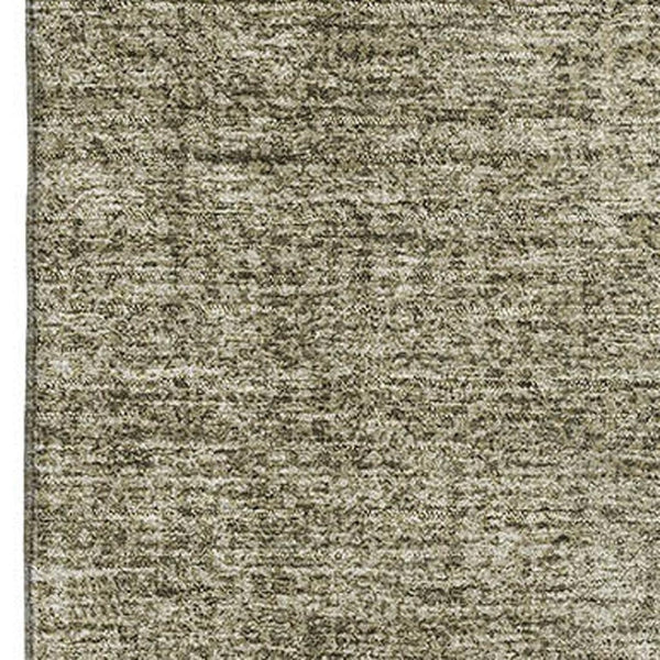 HomeRoots 10' X 14' Ombre Area Rug - Brown & Beige, Washable with UV Protection, Stain-Resistant Design for Homes 666596