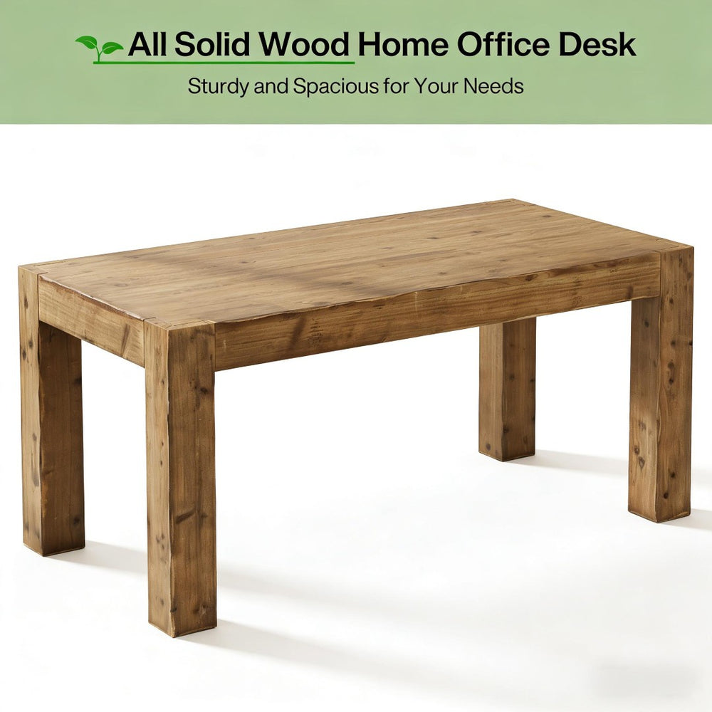 English Elm Sturdy Two-tier Computer Desk with File Cabinet and Monitor Riser for Home Office T3971P458718