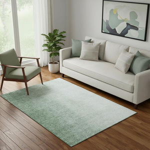 HomeRoots 5' X 8' Green Ombre Area Rug - Washable, Stain Resistant & UV Protected for Stylish Durability 666604