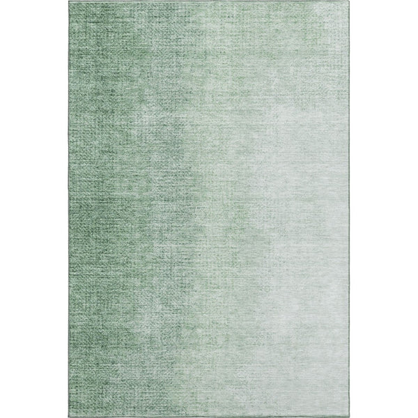 HomeRoots 5' X 8' Green Ombre Area Rug - Washable, Stain Resistant & UV Protected for Stylish Durability 666604