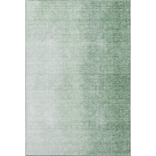HomeRoots 8' X 10' Green to Ivory Ombre Washable Area Rug - Stain Resistant, UV Protection, Modern Design! 666606