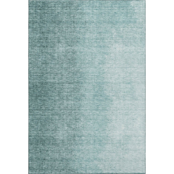 HomeRoots 5' X 8' Teal Ombre Area Rug - Modern, Washable, Stain-Resistant with UV Protection for Every Space 666610