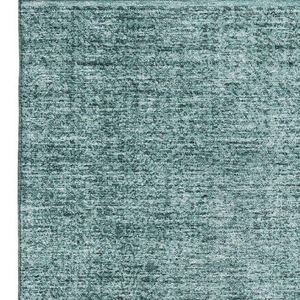 HomeRoots 9' X 12' Teal Ombre Area Rug - Soft, Washable, UV Protected, Perfect for Living Rooms & Dining Spaces 666613