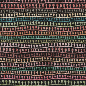 HomeRoots 9' X 12' Striped Area Rug in Black, Green, Red - Washable, UV Protected & Stain Resistant Design! 666619