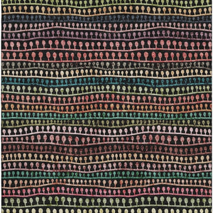 HomeRoots 9' X 12' Striped Area Rug in Black, Green, Red - Washable, UV Protected & Stain Resistant Design! 666619