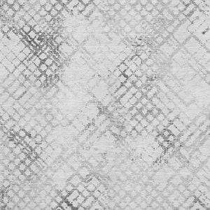 HomeRoots 10' X 14' Gray And Silver Abstract Geometric Area Rug – Washable, UV Protected, Durable & Stylish 666644