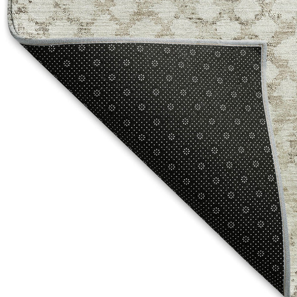 HomeRoots 10' X 14' Taupe And Ivory Abstract Geometric Area Rug – Washable, UV Protected, Perfect for Homes! 666662