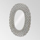 Christopher Knight Home® - Noble House - Calabrese Modern Handcrafted Braided Weave Mirror, Distressed Gray