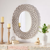 Christopher Knight Home® - Noble House - Calabrese Modern Handcrafted Braided Weave Mirror, Distressed Gray