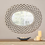 Christopher Knight Home® - Noble House - Calabrese Modern Handcrafted Braided Weave Mirror, Distressed Gray