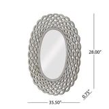 Christopher Knight Home® - Noble House - Calabrese Modern Handcrafted Braided Weave Mirror, Distressed Gray