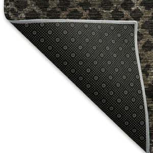 HomeRoots 5' X 8' Stylish Brown and Ivory Abstract Geometric Washable Area Rug with UV Protection & Durability 666682