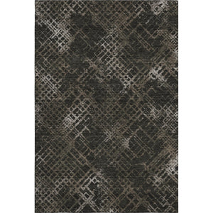 HomeRoots 8' X 10' Brown and Ivory Geometric Washable Area Rug with UV Protection - Durable, Stylish & Practical 666684