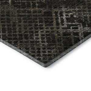 HomeRoots 8' X 10' Brown and Ivory Geometric Washable Area Rug with UV Protection - Durable, Stylish & Practical 666684