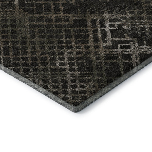 HomeRoots 8' X 10' Brown and Ivory Geometric Washable Area Rug with UV Protection - Durable, Stylish & Practical 666684
