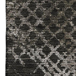 HomeRoots 10' X 14' Brown And Ivory Abstract Geometric Area Rug - Washable, UV Protected, Perfect for Families 666686