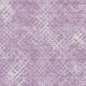 HomeRoots 8' X 10' Stylish Lavender & Ivory Abstract Geometric Area Rug - Washable, UV Protected, Pet-Friendly! 666696