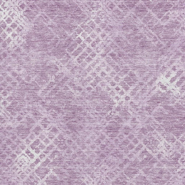 HomeRoots 8' X 10' Stylish Lavender & Ivory Abstract Geometric Area Rug - Washable, UV Protected, Pet-Friendly! 666696