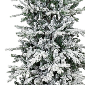 HomeRoots 6' Slender Flocked Pine Christmas Tree – Elegant, Space-Saving Holiday Centerpiece for Small Spaces 666706