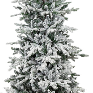 HomeRoots 6' Slender Flocked Pine Christmas Tree – Elegant, Space-Saving Holiday Centerpiece for Small Spaces 666706