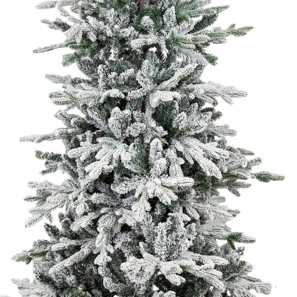 HomeRoots 6' Slender Flocked Pine Christmas Tree – Elegant, Space-Saving Holiday Centerpiece for Small Spaces 666706